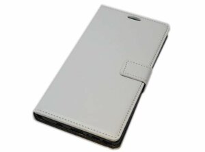 送料無料 Galaxy Note9 SC-01L SCV40 ギャラクシー docomo AU 手帳型 フェイクレザー 合皮革 スタンド カード入れ ケース カバー ホワイト