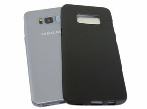 送料無料 Galaxy S8 SC-02J SCV36 ギャラクシー docomo AU ジャケット 無地 非光沢 マット ＴＰＵ ソフトタイプ ケース カバー ブラック