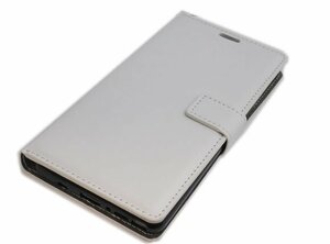 送料無料 Galaxy Note8 SC-01K SCV37 ギャラクシー docomo AU 手帳型 フェイクレザー 合皮革 スタンド カード入れ ケース カバー ホワイト
