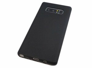 送料無料 Galaxy Note8 SC-01K SCV37 ギャラクシー docomo AU ジャケット 無地 非光沢 マット ＴＰＵ ソフトタイプ ケース カバー ブラック