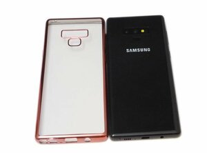 送料無料 Galaxy Note9 SC-01L SCV40 ギャラクシー docomo AU ジャケット クリアタイプ 光沢 ＴＰＵ ソフトタイプ ケース カバー ピンク