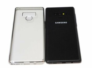 送料無料 Galaxy Note9 SC-01L SCV40 ギャラクシー docomo AU ジャケット クリアタイプ 光沢 ＴＰＵ ソフトタイプ ケース カバー シルバー