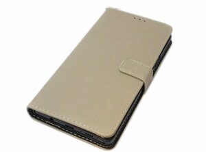 Galaxy Note9 SC-01L SCV40 ギャラクシー docomo AU 手帳型 フェイクレザー 合皮革 スタンド カード入れ ケース カバー アイボリー