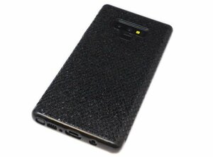 送料無料 Galaxy Note9 SC-01L SCV40 ギャラクシー docomo AU キラキラ ラメ入り 光沢 ＴＰＵ ソフトタイプ ケース カバー ブラック