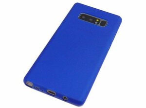 送料無料 Galaxy Note8 SC-01K SCV37 ギャラクシー docomo AU 無地 非光沢 マット ＴＰＵ ソフトタイプ ケース カバー クリアブルー