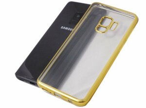 送料無料 Galaxy S9 SC-02K SCV38 ギャラクシー docomo ドコモ AU ジャケット 無地 光沢 ＴＰＵ ソフトタイプ ケース カバー ゴールド