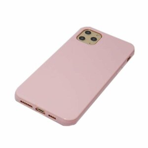 iPhone 12 mini アイフォン アイホン 12 ミニ ジャケット シンプル 無地 光沢 TPU ソフト ケース カバー ライトピンク