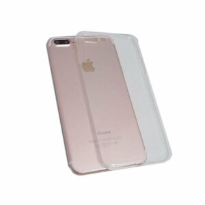 iPhone 8 Plus/iPhone 7 Plus アイフォン アイホン プラス ジャケット シンプル 無地 光沢 TPU ソフト ケース カバー クリア 透明