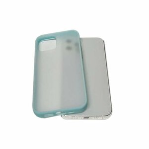 iPhone 12 mini ジャケット 半透明 クリアタイプ ハードタイプ アイフォン アイホン 12 ミニ ケース カバー スカイブルー 水色