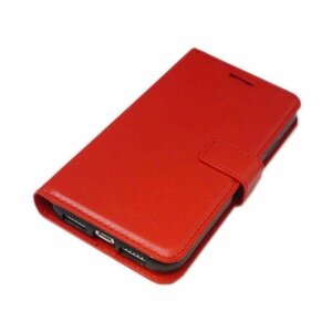 iPhone XS Max 手帳型 スタンド カード入れ フェイクレザー 合成皮革 アイフォン アイホン XS マックス ケース カバー レッド 赤色