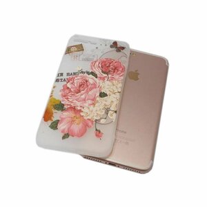 iPhone 8 Plus/iPhone 7 Plus プラス ジャケット 花柄 フラワー柄 TPU アイフォン アイホン ケース カバー ローズ 薔薇色