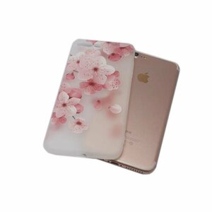 iPhone 8 Plus/iPhone 7 Plus アイフォン アイホン プラス ジャケット 花柄 フラワー柄 TPU ケース カバー さくら