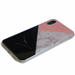 iPhone XS Max 大理石柄 マーベル柄模様 光沢 TPU ソフト アイフォン アイホン XS マックス ケース カバー ピンクホワイトブラック