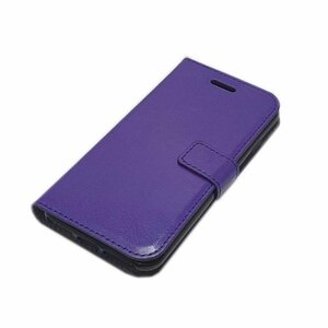 iPhone SE(第3/第2世代)/8/7 SE3 SE2 手帳型 スタンド カード フェイクレザー 合成皮革 アイフォン アイホン ケース カバー パープル 紫色