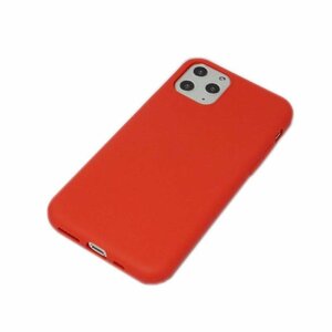 iPhone 12 Pro/12 ジャケット シンプル 無地 TPU 非光沢 マット アイフォン アイホン 12 プロケース カバー レッド 赤色