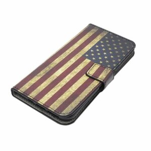 iPhone 14 Pro アイフォン アイホン 14 プロ 手帳型 スタンド カード入れ ビンテージ風 ケース カバー 星条旗 アメリカ国旗
