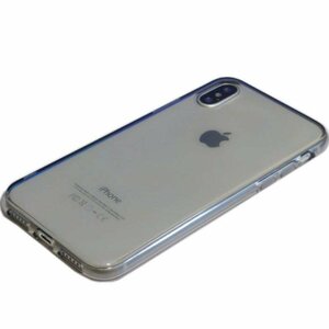 iPhone XS Max ジャケット シンプル 無地 光沢 TPU ソフト アイフォン アイホン XS マックス ケース カバー クリアブラック 透明/黒色