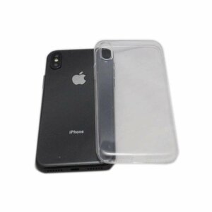 iPhone XS Max ジャケット シンプル 無地 光沢 TPU ソフト アイフォン アイホン XS マックス ケース カバー クリア 透明