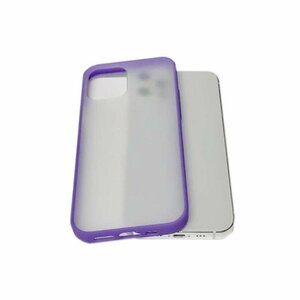 iPhone 12 Pro Max アイフォン アイホン 12 プロ マックス ジャケット 半透明 クリアタイプ ハードタイプ ケース カバー パープル 紫色
