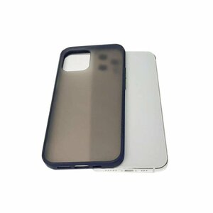 iPhone 12 Pro/iPhone 12 ジャケット 半透明 クリアタイプ ハードタイプ アイフォン 12 アイホン 12 プロ ケース カバー ネイビー 紺色