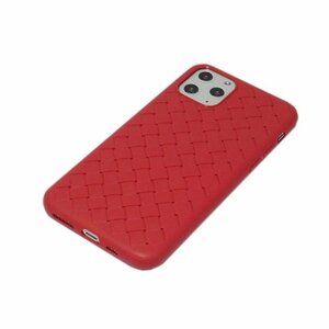 iPhone 11 Pro ジャケット メッシュ 網目模様 TPU アイフォン アイホン 11 プロ ケース カバー レッド 赤色