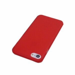 iPhone SE(第3/第2世代)/8/7 SE3 SE2 サラサラ肌触り TPU 非光沢 マット アイフォン アイホン ケース カバー クリアレッド 透明/赤色