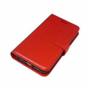 iPhone 11 手帳型 スタンド カード入れ シンプル 無地 フェイクレザー 合成皮革 アイフォン 11 アイホン 11 ケース カバー レッド 赤色