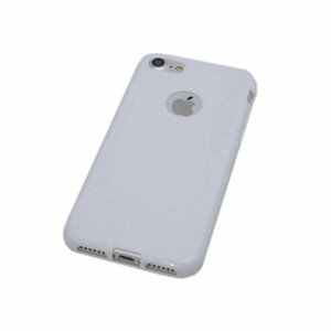 iPhone SE(第3世代/第2世代)/8/7 SE3 SE2 ジャケット S模様 S型デザイン TPU アイフォン アイホン ケース カバー ホワイト 白色