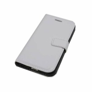 iPhone 8 Plus/7 Plus プラス 手帳型 スタンド カードホルダー フェイクレザー 合皮革 アイフォン アイホン ケース カバー ホワイト 白色