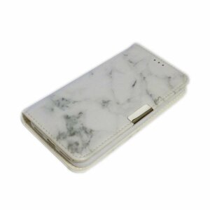 iPhone XS/X 手帳型 スタンド カードホルダー 大理石柄 マーベル柄模様 PU アイフォン X アイホン XS ケース カバー ホワイト 白色