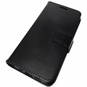 iPhone 15 Pro 合皮レザー 手帳型 フェイクレザー スタンド カード入れ アイフォン 15 プロ アイホン 15 プロ ケース カバー ブラック黒色