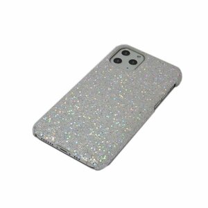 iPhone 11 Pro Max アイフォン アイホン 11 プロ マックス キラキラ ラメ プラスチック 煌びやか 目立つ ケース カバー シルバー 銀色