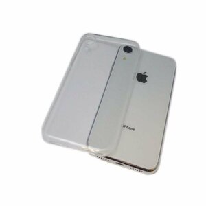 iPhone XR ジャケット シンプル 無地 光沢 TPU ソフト アイフォン XR アイホン XR ケース カバー クリア 透明