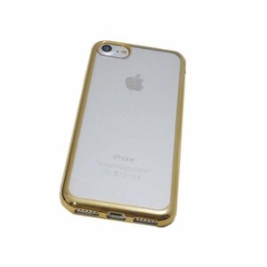 iPhone SE(第3世代/第2世代)/8/7 クリアタイプ 無地 光沢 TPU ソフト アイフォン SE3 アイホン SE2 ケース カバー ゴールド 金色