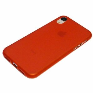 iPhone XR ジャケット シンプル 無地 サラサラ肌触り TPU 非光沢 マット アイフォン XR アイホン XR ケース カバー クリアレッド 透明/赤色