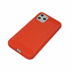 iPhone 11 Pro 11 プロ ジャケット ライン線状 無地 TPU アイフォン アイホン ケース カバー レッド 赤色