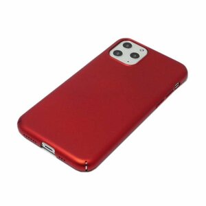 iPhone 11 ジャケット シンプル 無地 プラスチックハード アイフォン 11 アイホン 11 ケース カバー レッド 赤色
