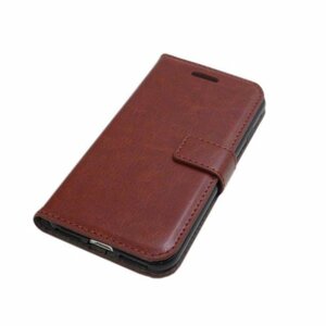 iPhone SE(第3/第2世代)/8/7 手帳型 スタンド カード フェイクレザー 合成皮革 アイフォン アイホン SE3 SE2 ケース カバー ダークブラウン