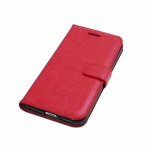 iPhone SE(第3/第2世代)/8/7 手帳型 スタンド カード 合皮革レザー アイフォン SE3 アイホン SE2 ケース カバー レッド 赤色