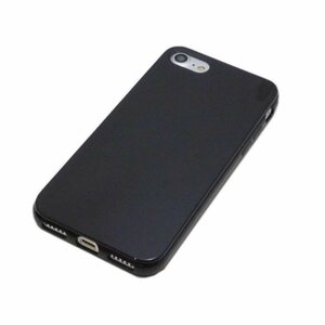 iPhone SE(第3世代/第2世代)/8/7 SE3 SE2 ジャケット シンプル 無地 TPU アイフォン アイホン ケース カバー ブラック 黒色