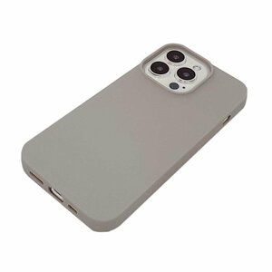 iPhone 13 Pro Max シンプル 無地 TPU 非光沢 マット アイフォン アイホン 13 プロ マックス ケース カバー ライトグレー 淡灰色