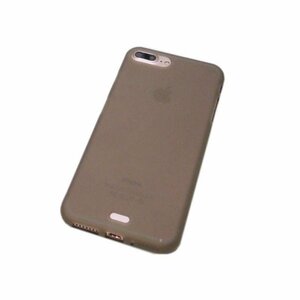 iPhone 8 Plus/7 Plus アイフォン アイホン プラス サラサラ肌触り TPU 非光沢 マット ケース カバー クリアブラック 透明/黒色