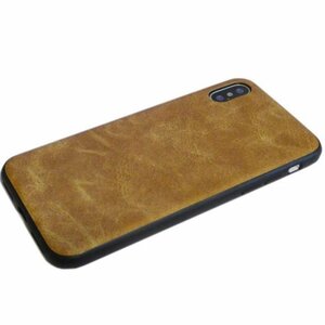 iPhone XS/X アイフォン X アイホン XS ジャケット 壁岩柄 岩石柄 TPU ケース カバー アースブラウン 黄土色