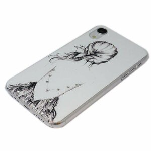 Art hand Auction iPhone XR iPhone XR iPhone XR patrón de pintura con purpurina bonita funda con estampado de diamantes de imitación mujer por detrás, accesorios, Fundas iPhone, Para iPhone XR