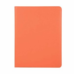 2020年 iPad Pro 12.9インチ 第4世代 フェイクレザー 合成皮革 縦 横 回転 スタンド アイパッド プロ 12.9 ケース カバー オレンジ 橙色