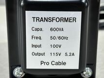 TRANSFORMER PROCABLE トランスフォーマー プロケーブル 115V 変圧器 昇圧トランス _画像7