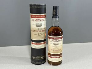 未開栓 古酒 GLENMORANGIE グレンモーレンジ 12年 PORT WOOD FINISH ポートウッドフィニッシュ SINGLE HIGHLAND MALT WHISKY 43% 750ml