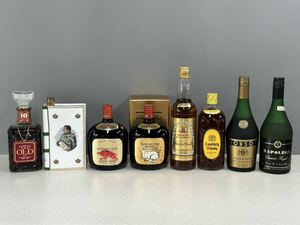  not yet . plug old sake Whisky whisky BRANDY brandy 8 pcs set set sale Suntory . main bottle Napoleon book etc. 