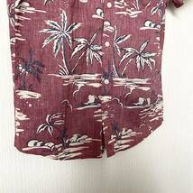【HOLLISTER】 ホリスター アロハシャツ 半袖 夏服 メンズ 匿名配送 赤 レッド系 S_画像4