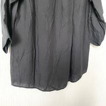 【AZUL BY MOUSSY】アズールバイマウジー バンドカラーシャツ 7分袖 ロック メンズ 匿名配送 黒 ブラック L_画像8